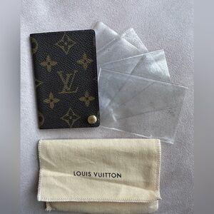 Louis Vuitton Porte Cartes Monogram Card Holder w Dust Cover